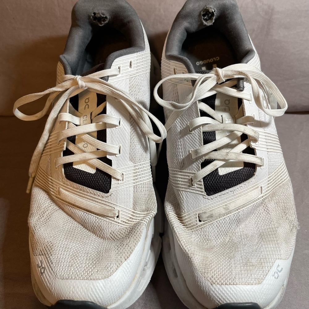 On Women's CloudGo Cloudtec White Silver Gray Size 9 EU 40.5 UK 7